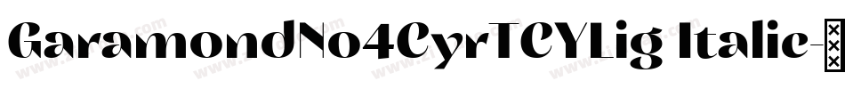 GaramondNo4CyrTCYLig Italic字体转换